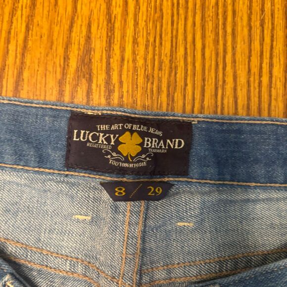 Lucky Brand Women's Riley Denim Shorts with Daisy Trim Size 8 / 29 - Picture 2 of 10